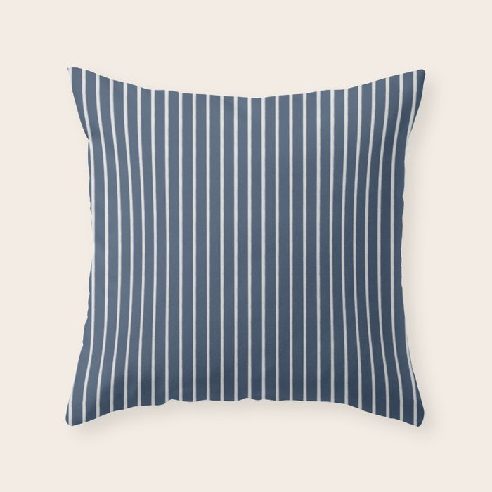 Nautical Handdrawn Stripes Throw Pillow Gallery Image 1