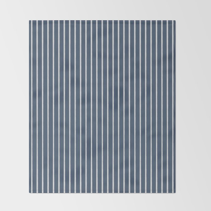 Nautical Handdrawn Stripes Throw Blanket Gallery Image 2