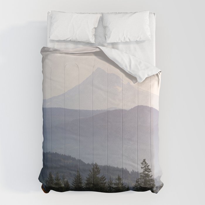 Mount Hood over the Columbia River Gorge Comforter Gallery Image 6
