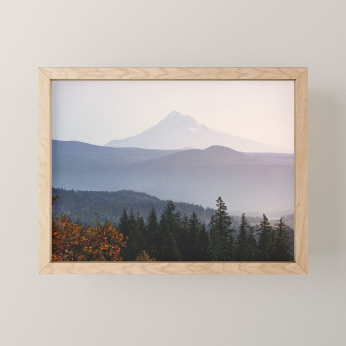 Mount Hood over the Columbia River Gorge Mini Art Print Gallery Image 1