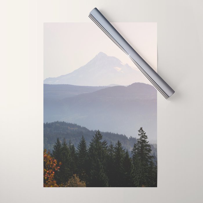 Mount Hood over the Columbia River Gorge Wrapping Paper Gallery Image 1