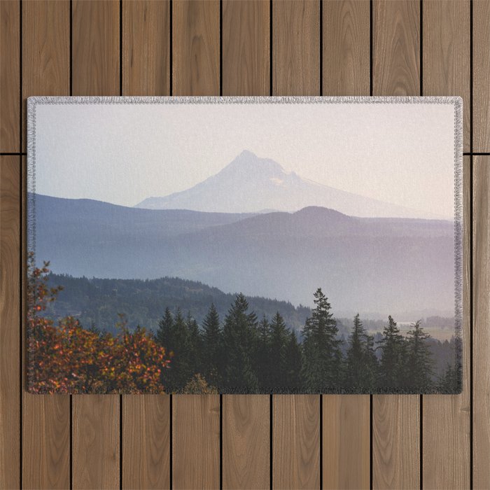 Mount Hood over the Columbia River Gorge Outdoor Rug Gallery Image 1