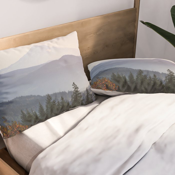Mount Hood over the Columbia River Gorge Pillow Sham Gallery Image 2