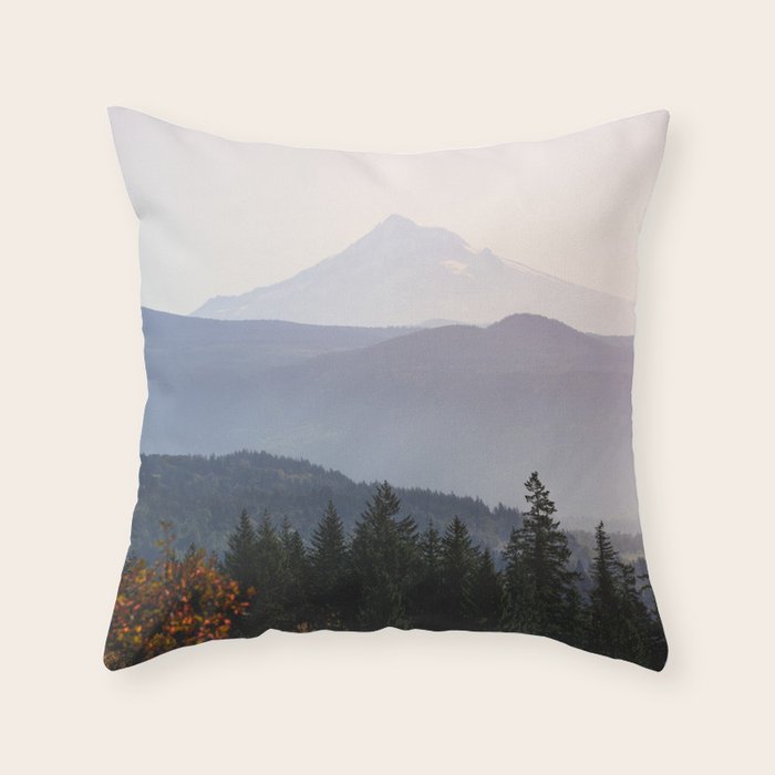 Mount Hood over the Columbia River Gorge Throw Pillow Gallery Image 6
