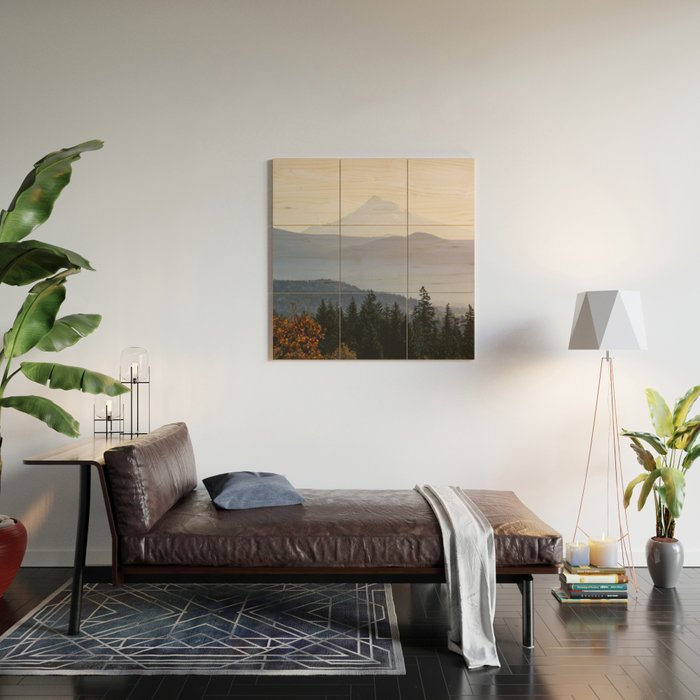Mount Hood over the Columbia River Gorge Wood Wall Art Gallery Image 2