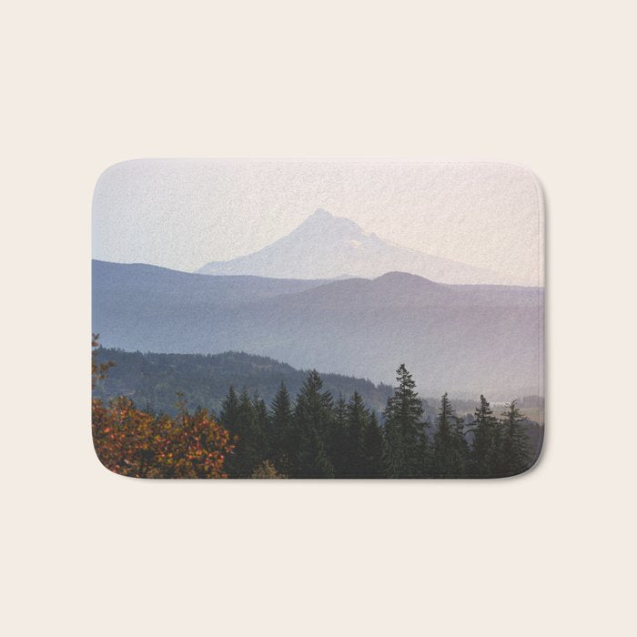 Mount Hood over the Columbia River Gorge Bath Mat Gallery Image 1