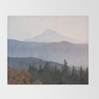 Mount Hood over the Columbia River Gorge Throw Blanket Gallery Image 2