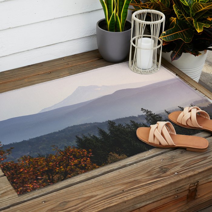 Mount Hood over the Columbia River Gorge Outdoor Rug Gallery Image 2