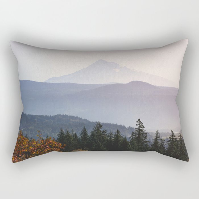 Mount Hood over the Columbia River Gorge Rectangular Pillow Gallery Image 2