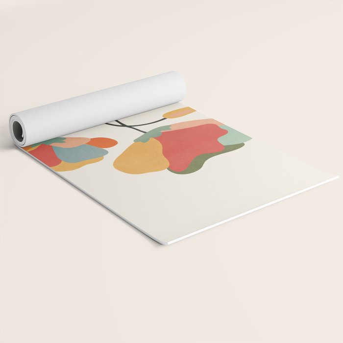Colorful Flowers Yoga Mat Gallery Image 2