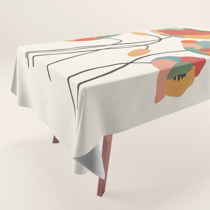 Colorful Flowers Tablecloth Gallery Image 1