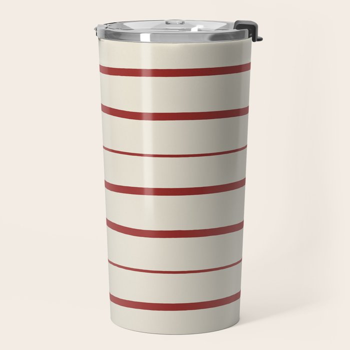 Simple Rust Stripes Travel Mug Gallery Image 2