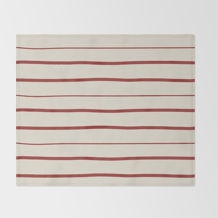 Simple Rust Stripes Throw Blanket Gallery Image 2
