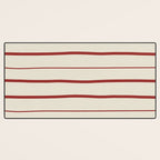 Simple Rust Stripes Desk Mat Gallery Image 3