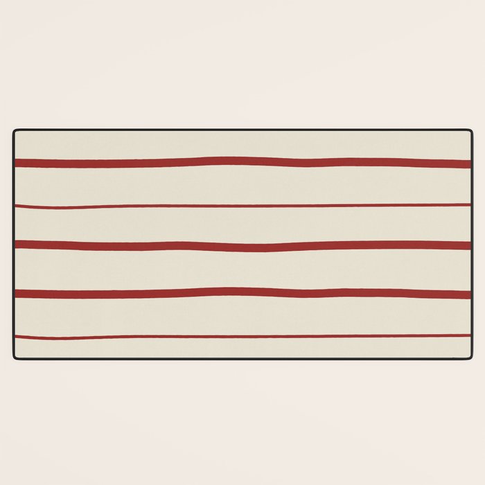Simple Rust Stripes Desk Mat Gallery Image 3
