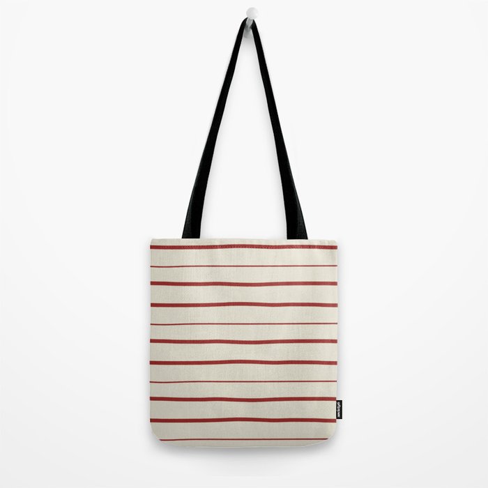 Simple Rust Stripes Tote Bag Gallery Image 2