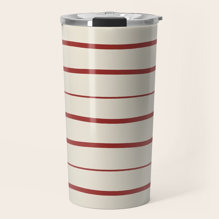 Simple Rust Stripes Travel Mug Gallery Image 1