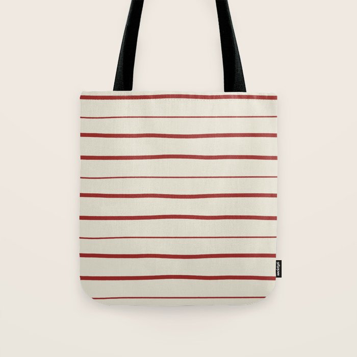 Simple Rust Stripes Tote Bag Gallery Image 1
