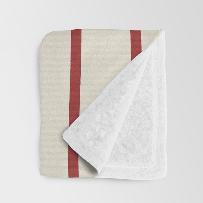 Simple Rust Stripes Throw Blanket Gallery Image 3