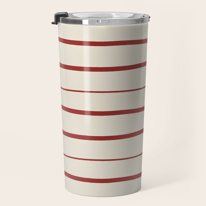 Simple Rust Stripes Travel Mug Gallery Image 3