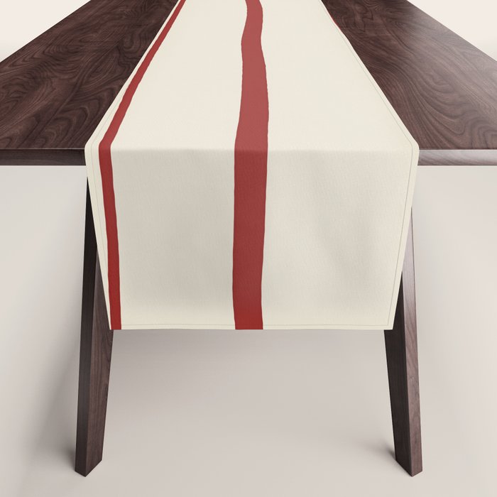 Simple Rust Stripes Table Runner Gallery Image 1