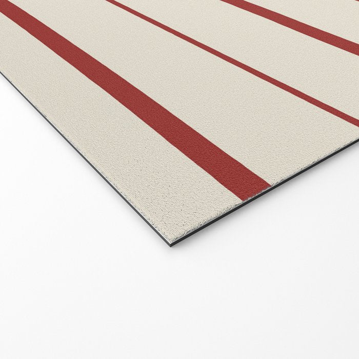Simple Rust Stripes Welcome Mat Gallery Image 2
