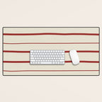 Simple Rust Stripes Desk Mat Gallery Image 1