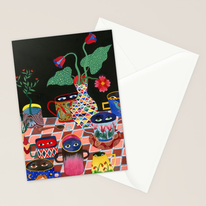 Suspicious mugs 3 Stationery Card Gallery Image 2
