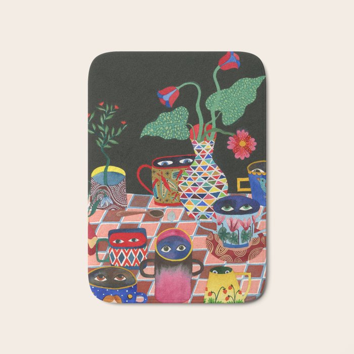 Suspicious mugs 3 Bath Mat Gallery Image 1