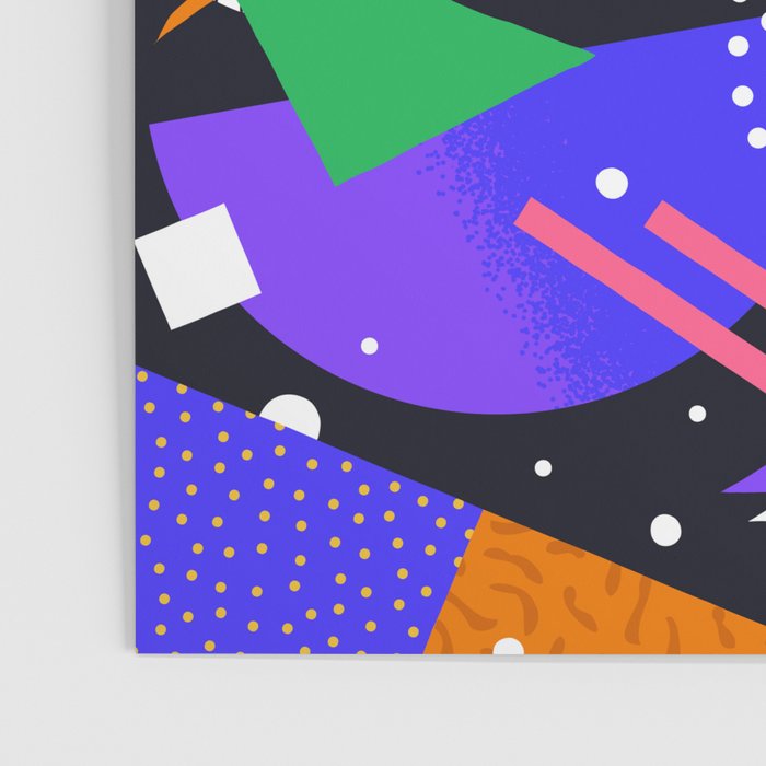 Colorful retro 90s abstract memphis shape pattern Poster Gallery Image 3