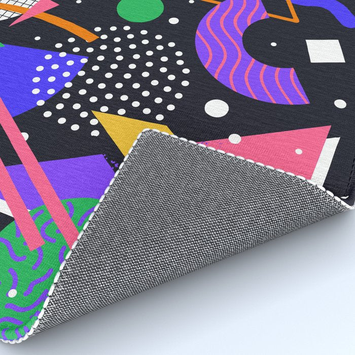 Colorful retro 90s abstract memphis shape pattern Rug Gallery Image 4
