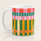 Midcentury Modern Blocks of Stripes colorful pattern Coffee Mug Gallery Image 3