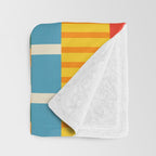 Midcentury Modern Blocks of Stripes colorful pattern Throw Blanket Gallery Image 3