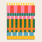 Midcentury Modern Blocks of Stripes colorful pattern Notebook Gallery Image 4