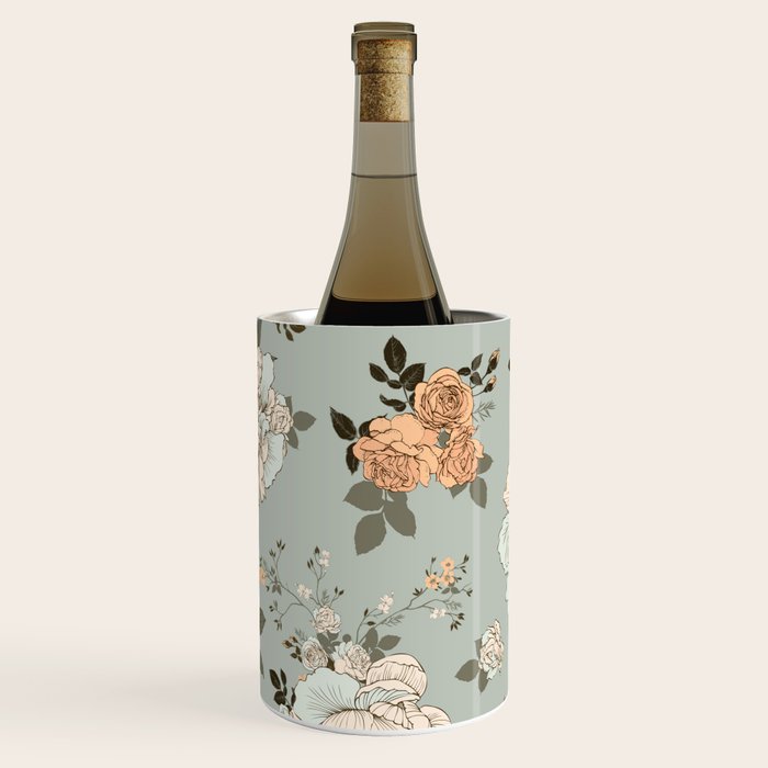romantic pattern with lush peonies Wine Chiller Gallery Image 2