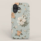 romantic pattern with lush peonies iPhone Case Gallery Image 1
