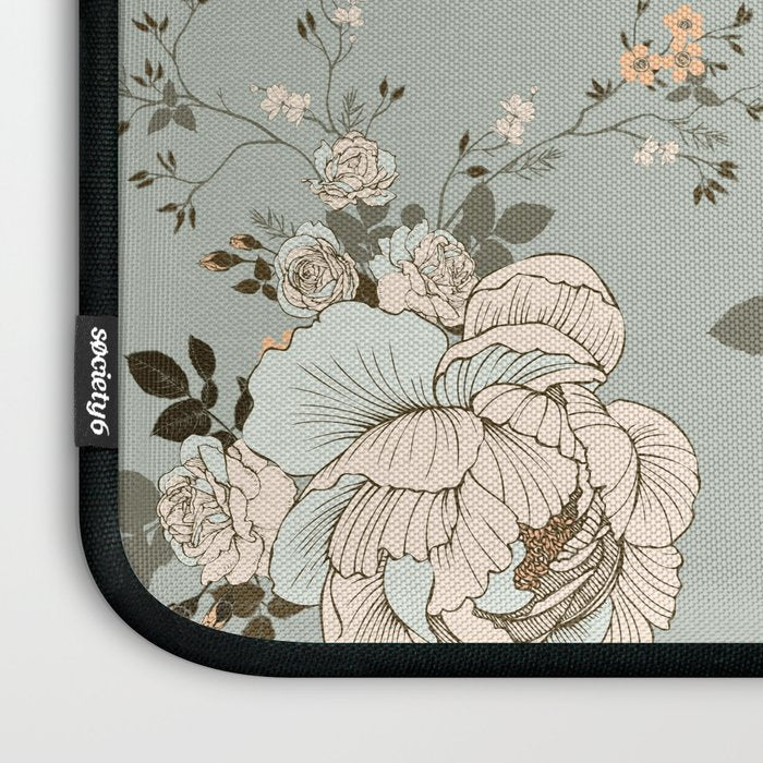 romantic pattern with lush peonies Laptop Sleeve Gallery Image 3