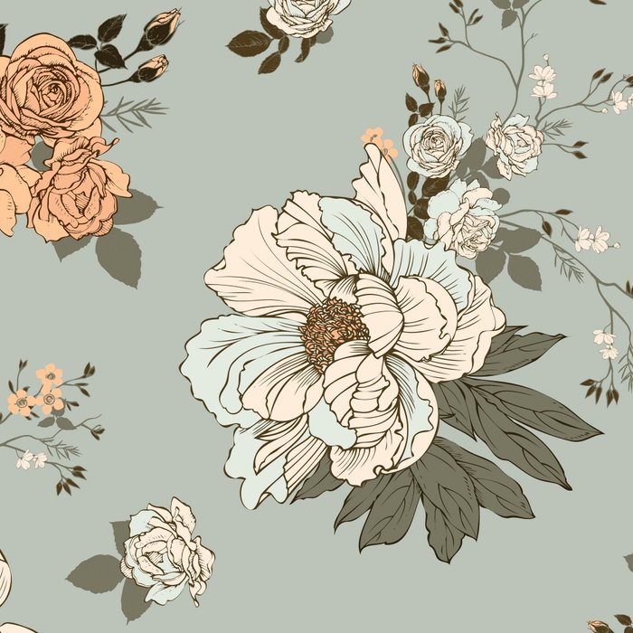 romantic pattern with lush peonies Coffee Mug Gallery Image 2