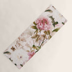 Vintage And Shabby Chic- Pink  Summer Peonies Antique Botanical Flower Garden Yoga Mat Gallery Image 1