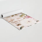 Vintage And Shabby Chic- Pink  Summer Peonies Antique Botanical Flower Garden Yoga Mat Gallery Image 2