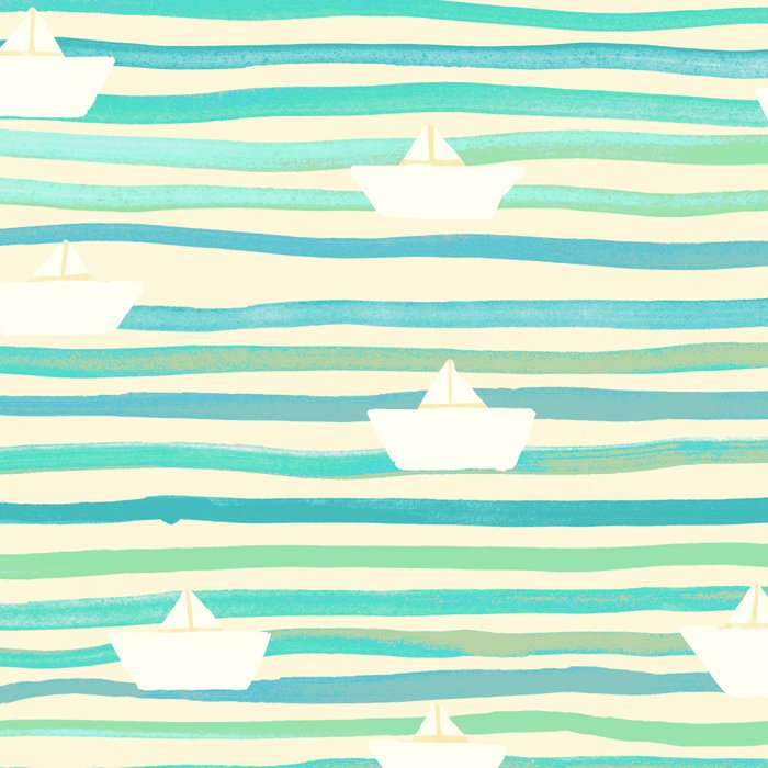 Whimsical Paper Boats Coffee Mug Gallery Image 2