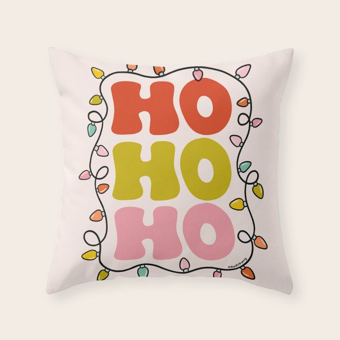 Ho Ho Ho Throw Pillow Gallery Image 6
