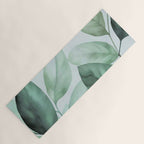 Calm Emerald Foliage Gentle Green Leaves Yoga Mat Gallery Image 1