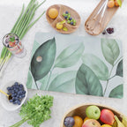 Calm Emerald Foliage Gentle Green Leaves Cutting Board Gallery Image 2