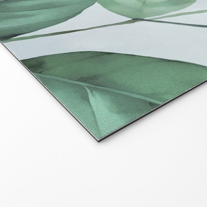 Calm Emerald Foliage Gentle Green Leaves Welcome Mat Gallery Image 2
