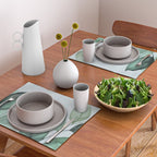 Calm Emerald Foliage Gentle Green Leaves Placemat Gallery Image 2