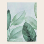 Calm Emerald Foliage Gentle Green Leaves Poster Gallery Image 4