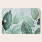 Calm Emerald Foliage Gentle Green Leaves Cutting Board Gallery Image 1