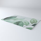 Calm Emerald Foliage Gentle Green Leaves Rug Gallery Image 3
