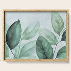 Calm Emerald Foliage Gentle Green Leaves Serving Tray Gallery Image 1